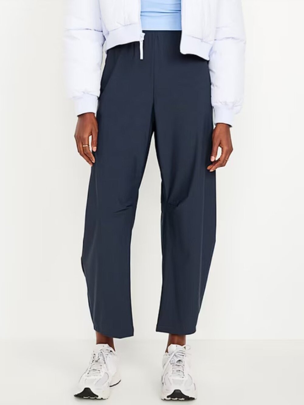 Old Navy High-Waisted SleekTech Barrel Ankle Pants Navy (M) NWT!